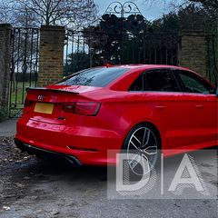 Audi A3 S3 RS3 8V Saloon Gloss Black M4 V Style Spoiler (2012-2020)