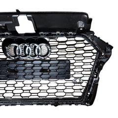 Audi A3 S3 8V Facelift Gloss Black RS3 Style RS Honeycomb Grille (2016-2020)