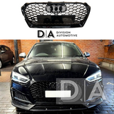 Audi A5 S5 B9 F5 Pre-Facelift Gloss Black RS5 Style RS Honeycomb Grille (2016-2020)
