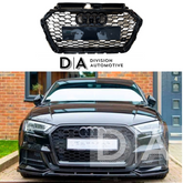 Audi A3 S3 8V Facelift Gloss Black RS3 Style RS Honeycomb Grille (2016-2020)