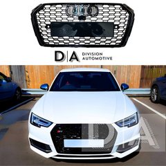 Audi A4 S4 B9 Pre Facelift Gloss Black RS4 Style RS Honeycomb Grille (2016-2019)