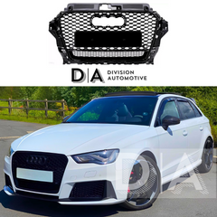 Audi A3 S3 8V Pre-Facelift Gloss Black RS3 Style RS Honeycomb Grille (2012-2016)