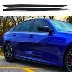 BMW 3 Series G20 G21 M Performance Gloss Black Side Skirts (2018-2022)