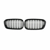BMW 1 Series F20/F21 LCI Facelift Gloss Black Double Slat Kidney Grille 2015-2019