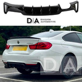 BMW 4 Series F32 F33 F36 M Performance Rear Twin Exhaust Gloss Black Diffuser (2014-2020)
