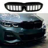 BMW 3 Series G20 G21 Gloss Black Kidney Grills (2018-2022)