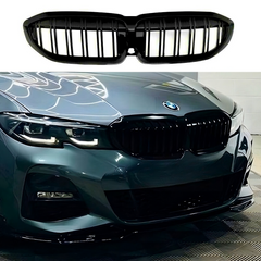BMW 3 Series G20 G21 Gloss Black Kidney Grills (2018-2022)