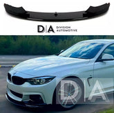 BMW 4 Series Convertible Gloss Black Side Skirts + Front Splitter Bundle