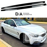 BMW 4 Series F32 F33 F36 M Performance Gloss Black Side Skirts (2014-2020)