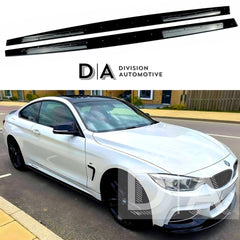 BMW 4 Series F32 F33 F36 M Performance Gloss Black Side Skirts (2014-2020)