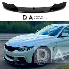 BMW 4 Series F32 F33 F36 M Sport M Performance Style Gloss Black Front Splitter Lip 2012-2020
