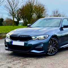 BMW 3 Series G20 G21 M Sport M Performance Style Gloss Black Front Splitter Lip (2018-2022)