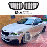 BMW 2 Series F22 F23 Gloss Black Kidney Grills (2013-2021)