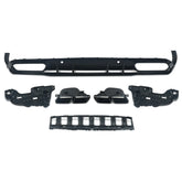 Mercedes-Benz C-Class Coupe Cabriolet C205 A205 C63 AMG Style Quad Tip Diffuser - Black
