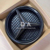 Mercedes-Benz Gloss Black Front Radiator Grille Badge Emblem (Mesh Style)