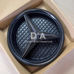 Mercedes-Benz Gloss Black Front Radiator Grille Badge Emblem (Mesh Style)