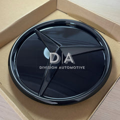 Mercedes-Benz Gloss Black Front Radiator Grille Badge Emblem (Mirror Style)