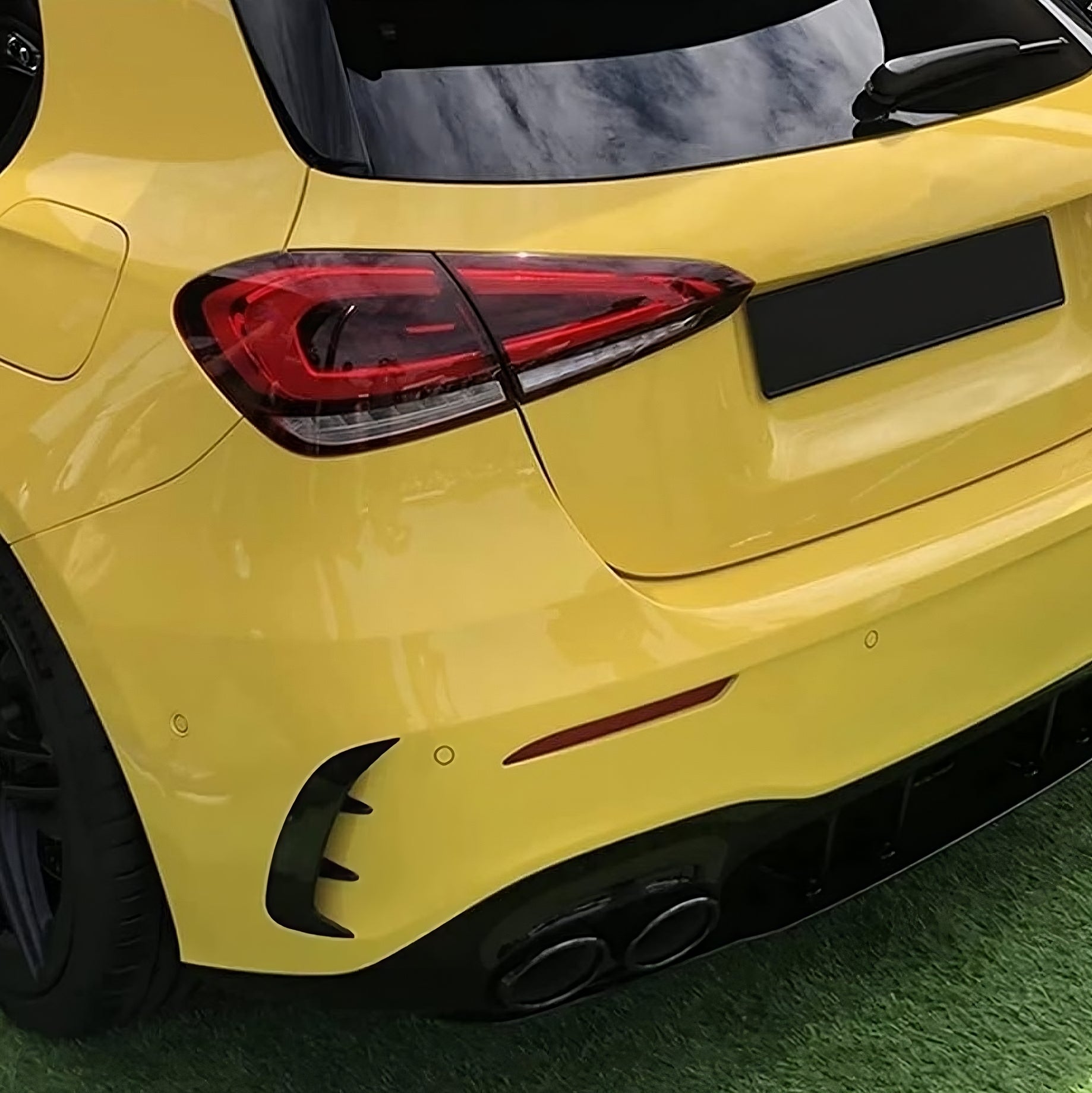 Mercedes-Benz A Class W177 A35 A45 Gloss Black Rear Canards (2018+)