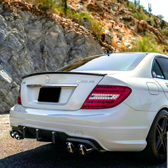 Mercedes C-Class W204 Gloss Black AMG Style Spoiler (2008-2014)