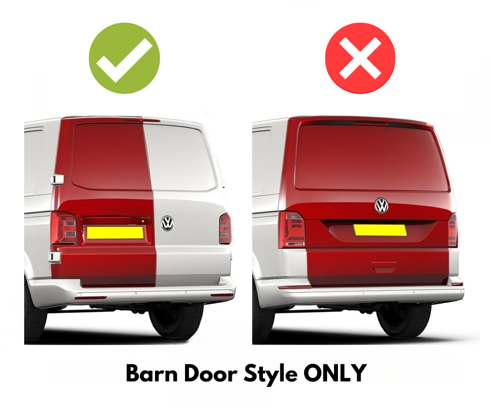 Ford Transit Custom Gloss Black Barn Door Spoiler (2012-2023)