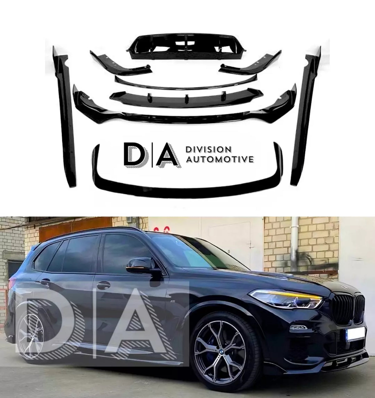 BMW X5 G05 Gloss Black Full Body Kit Spoiler Diffuser Side Skirt Splitter