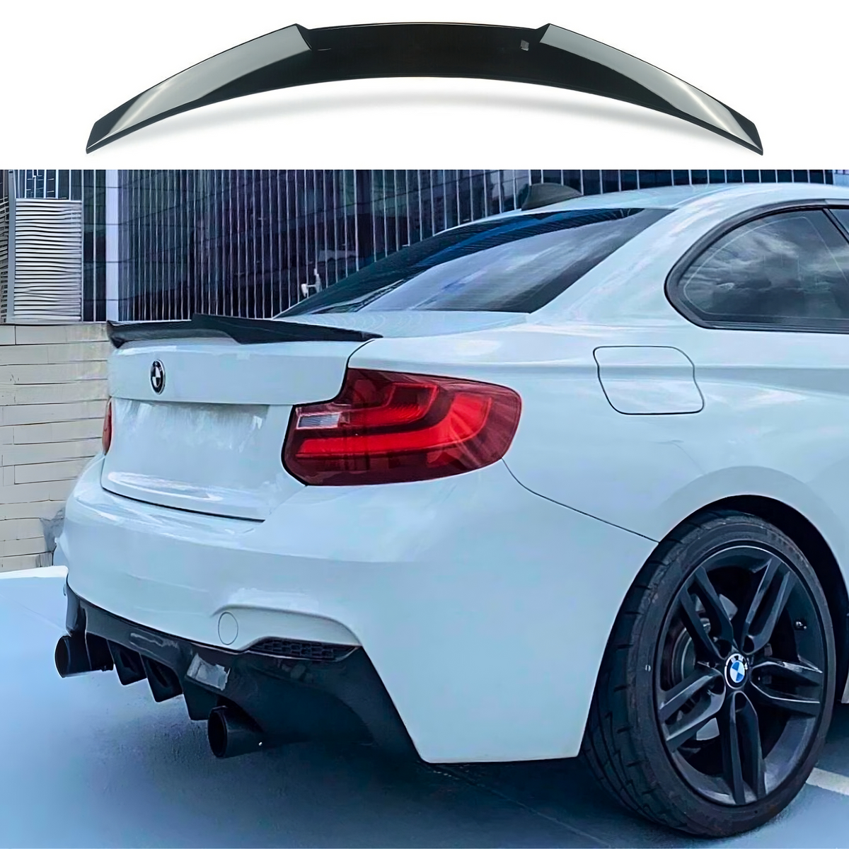 BMW 2 Series M2 F22 F87 Gloss Black M4 Style Spoiler (2013-2021)