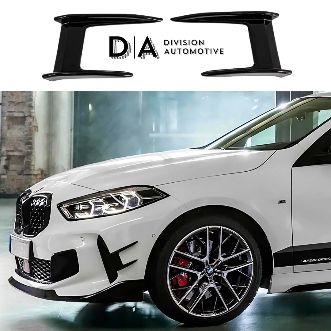 BMW 1 Series F40 M135i Style Gloss Black Front Canards