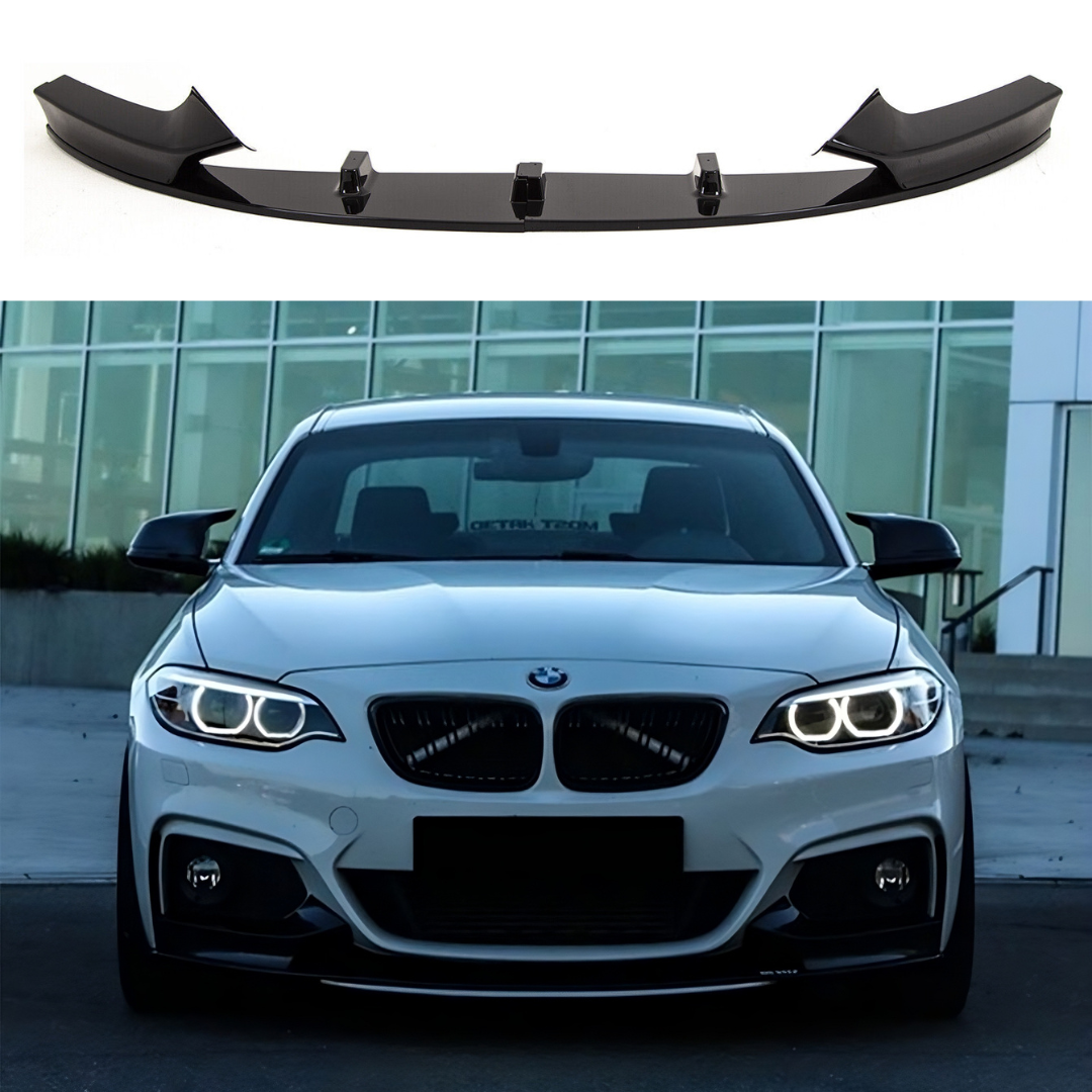 BMW 2 Series F22 F23 M Sport M Performance Style Gloss Black Front Splitter Lip (2013-2021)