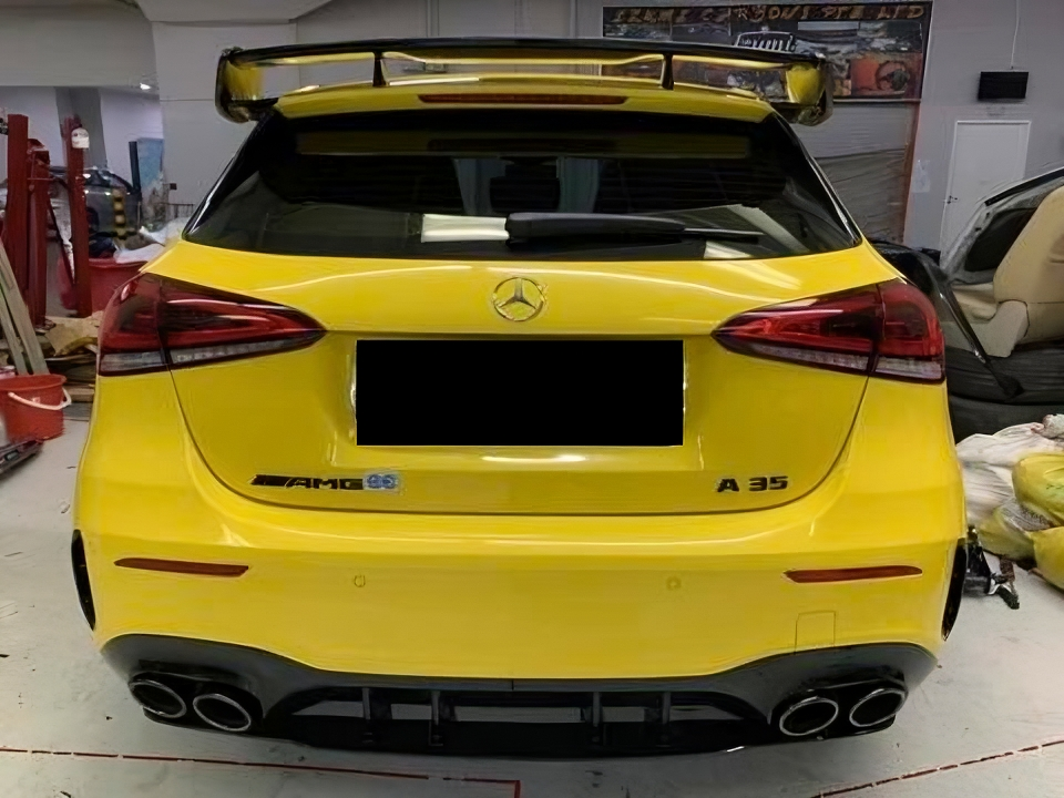 Mercedes-Benz A Class W177 A45 Style Aero Kit Gloss Black Spoiler (2018+)