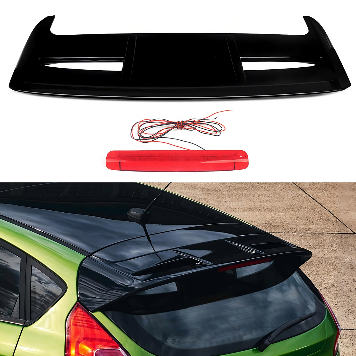 Ford Fiesta ST Style Spoiler - Gloss Black