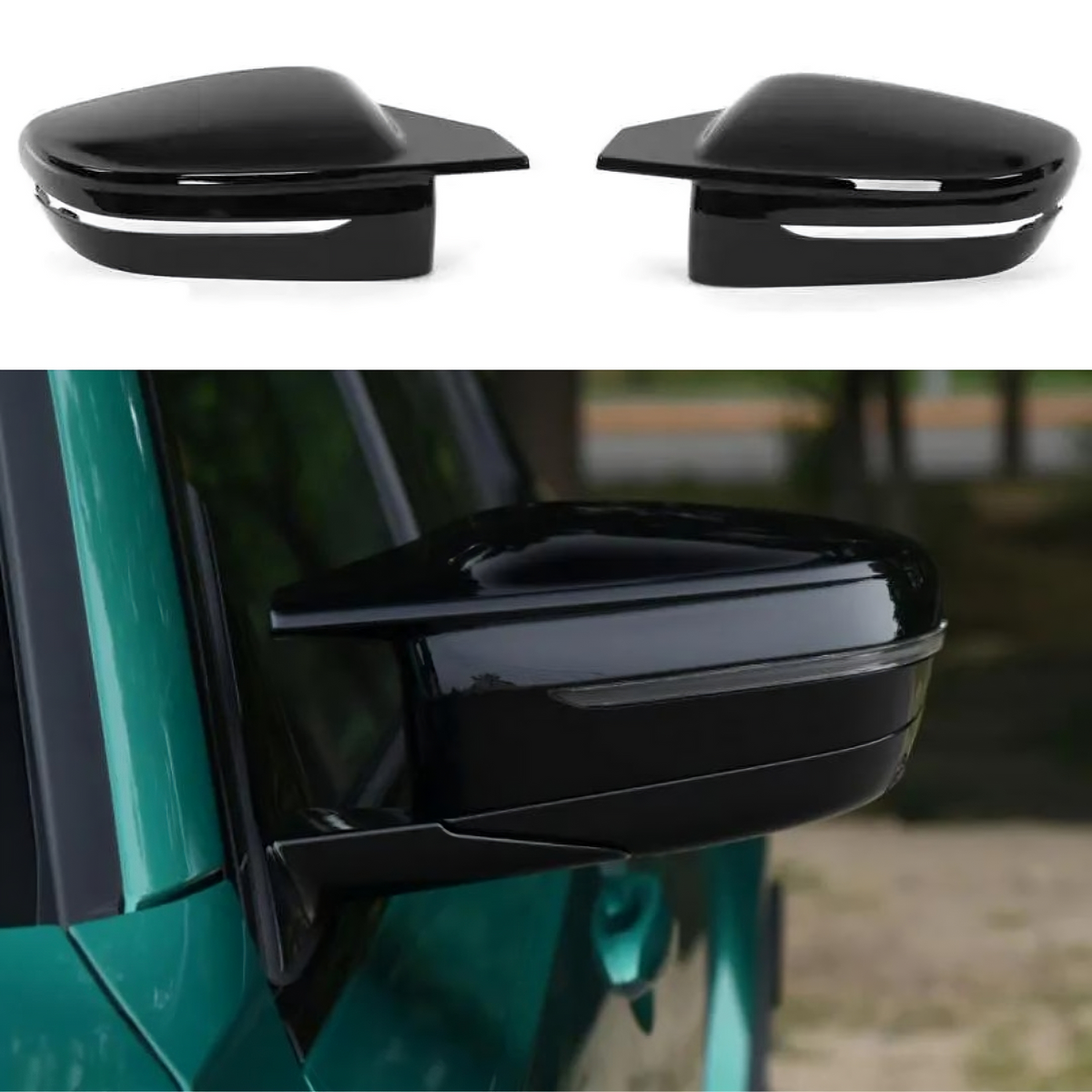 BMW 3 4 5 7 8 Series G20 G22 G30 G11 G15 Gloss Black M Style Mirror Caps