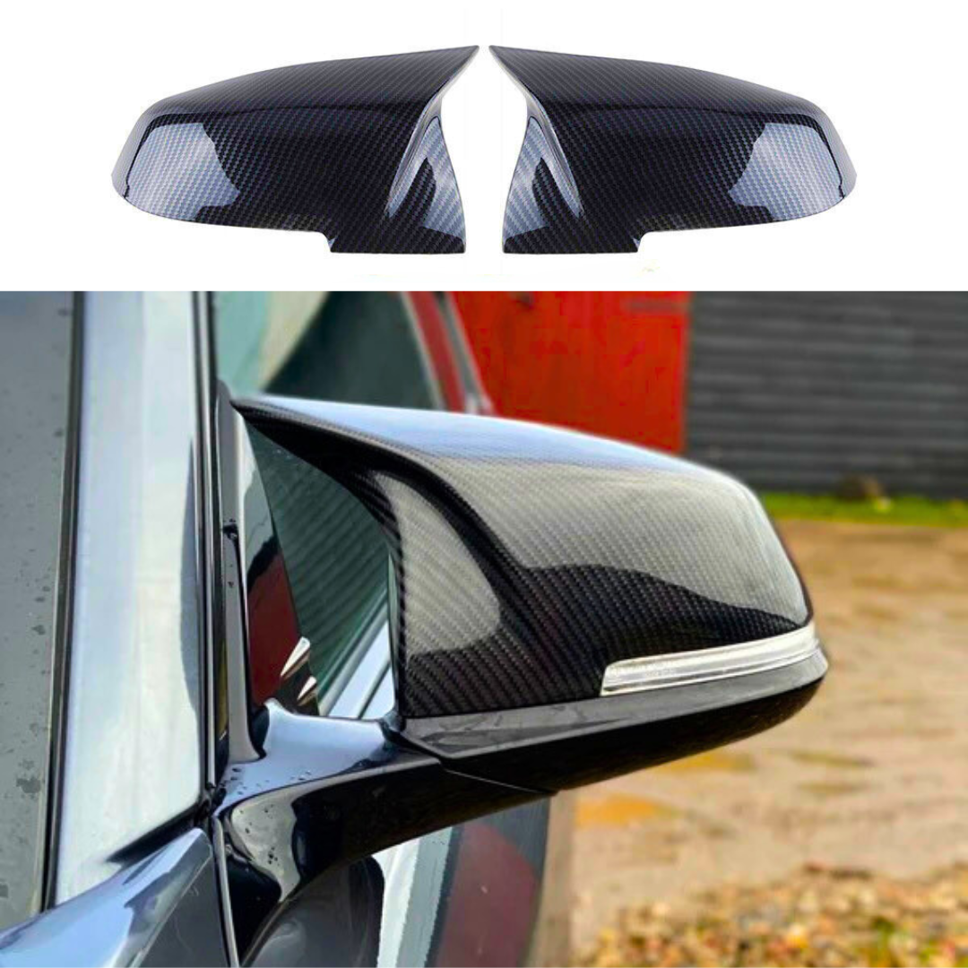 BMW 1 2 3 4 Series M Style Carbon Look Mirror Caps - F20 F21 F22 F30 F32 F33 F34 F35 F36 E84