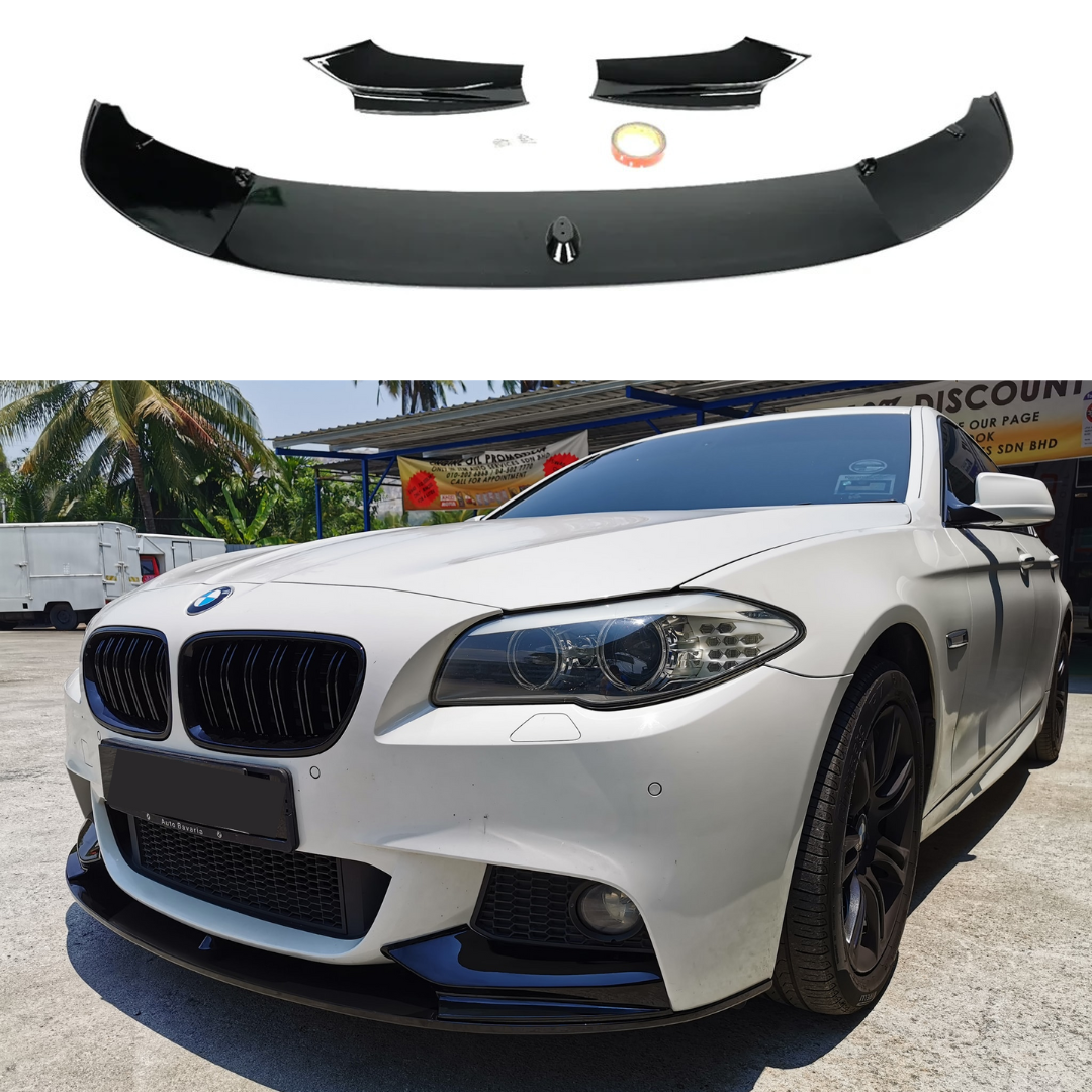 BMW 5 Series F10 F11 M Sport M Performance Style Gloss Black Front Splitter Lip 2009-2017