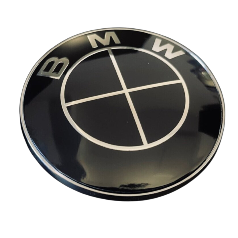 Black BMW Badge Emblem 82mm