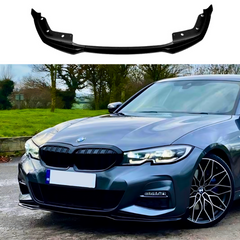 BMW 3 Series G20 G21 M Sport M Performance Style Gloss Black Front Splitter Lip 2018+