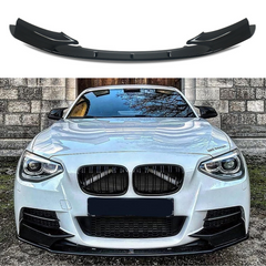 BMW 1 Series F20/F21 Pre LCI M Performance Style Gloss Black Front Splitter 2011-2015