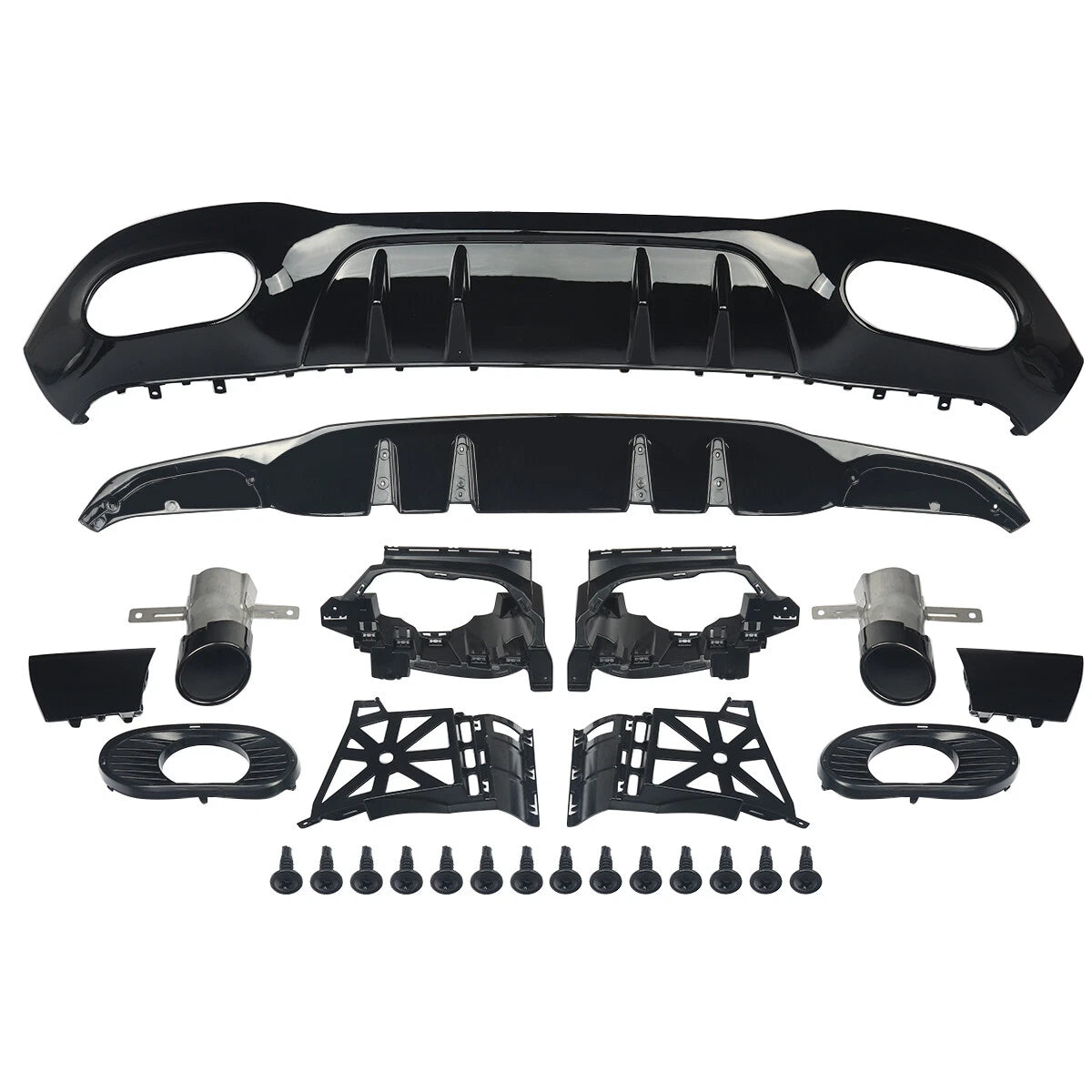 Mercedes A Class W177 Spoiler + Diffuser + Canards Set - paulmgreer444