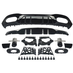Mercedes A Class W177 Spoiler + Diffuser + Canards Set - paulmgreer444