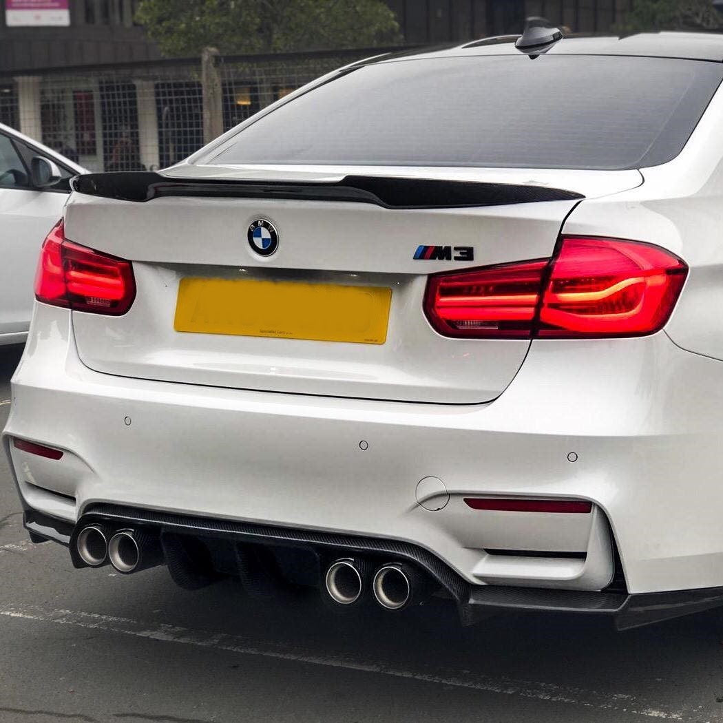 BMW 3 Series F30 Saloon M4 V Style Spoiler - Gloss Black