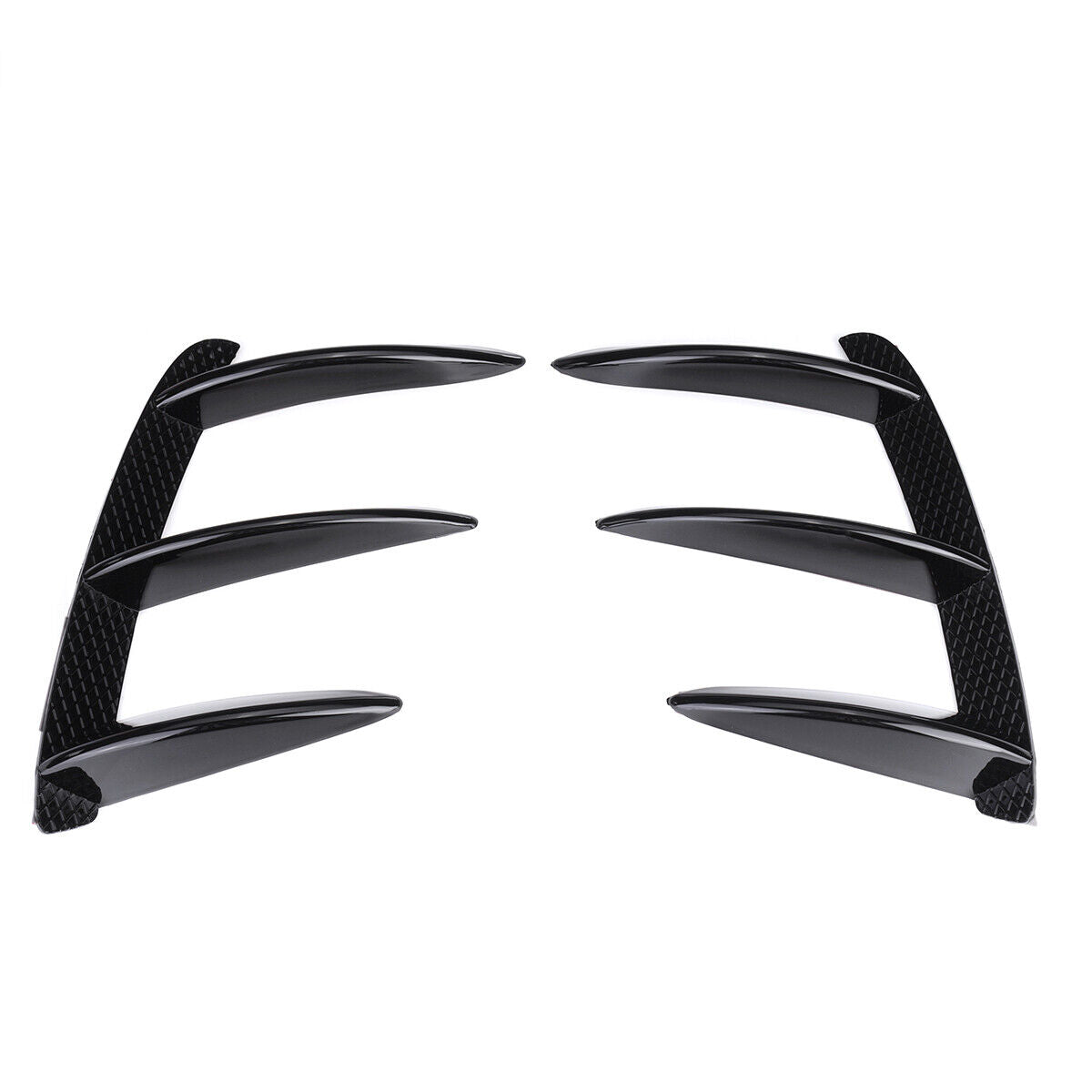 Mercedes A-Class W176 Gloss Black Pair Triple Fin Rear Canard (2012-2018)