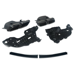 Mercedes-Benz C-Class Coupe Cabriolet C205 A205 C63 AMG Style Quad Tip Diffuser - Black