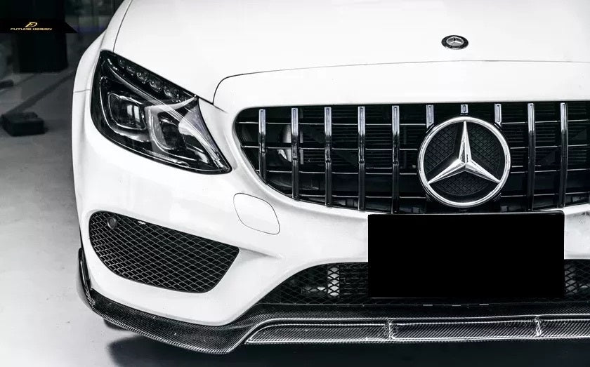 Mercedes C-Class W205 A205 C205 S205 Pre-Facelift Gloss Black GT Panamericana Grill (2014-2018)