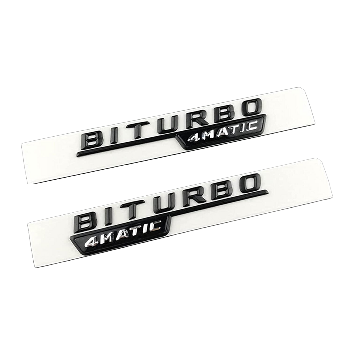 Mercedes-Benz Pair of Gloss Black Biturbo 4Matic Badges